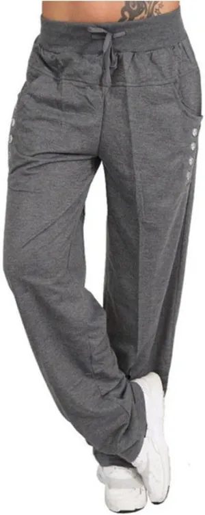 Women's Linen Blend Summer Pull On Pants Low Waist Ankle Length Slim Fit Trousers Travel