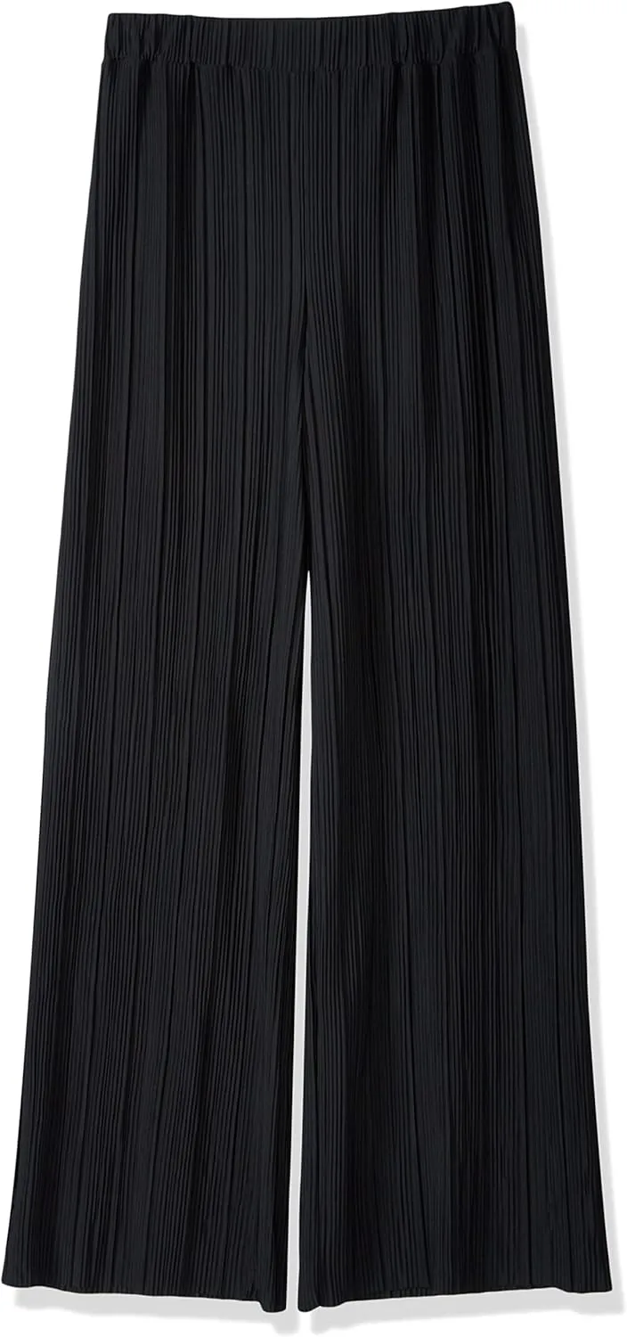 Womens Palazzo Comfy Long Pants High Elastic Waist Wide Leg Lightweigh Trousers Stretchy Flowy Pants for Women