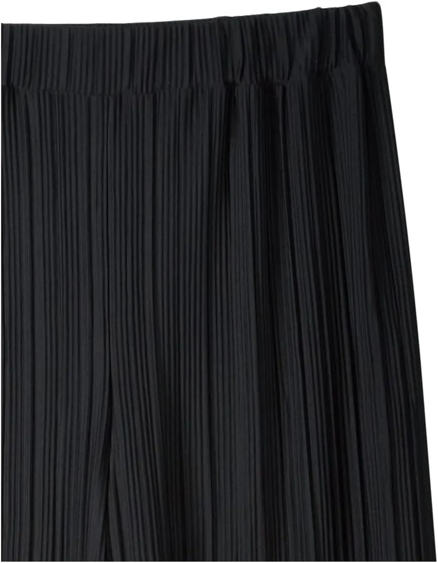 Womens Palazzo Comfy Long Pants High Elastic Waist Wide Leg Lightweigh Trousers Stretchy Flowy Pants for Women