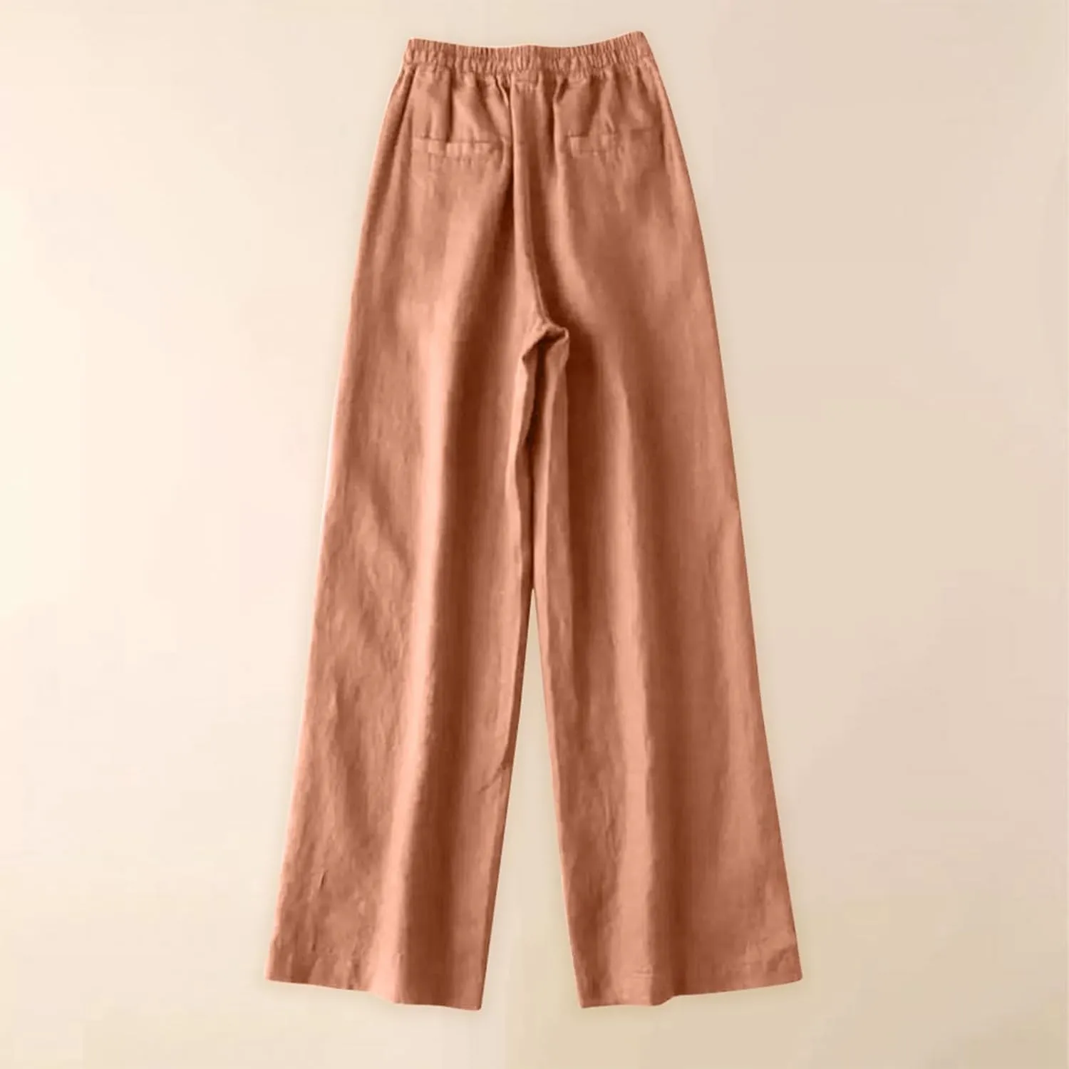 Women's Pants, Cotton Linen Wide Leg Pants High Waisted Straight Pant Palazzo