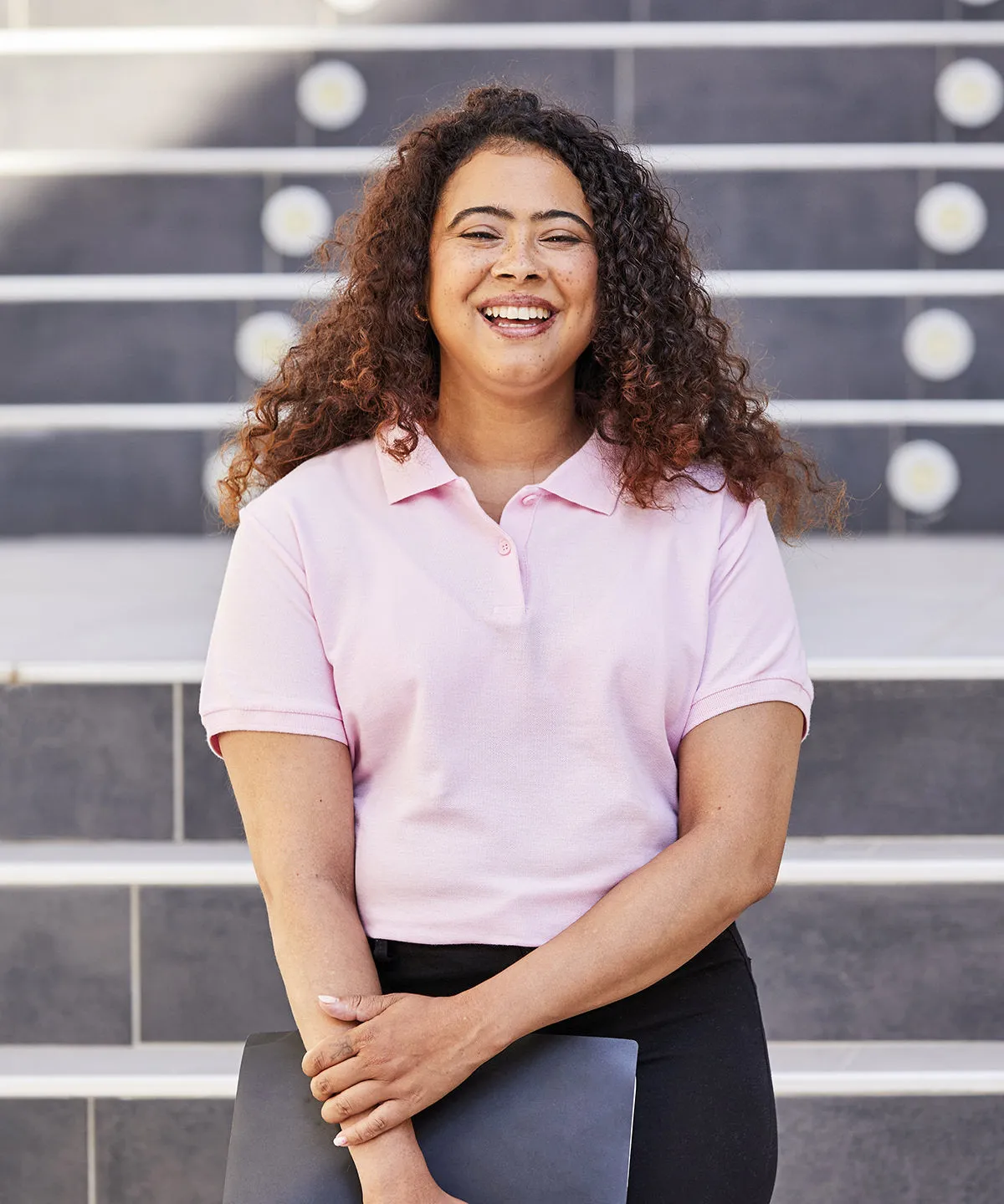 Womens premium polo | Light Pink