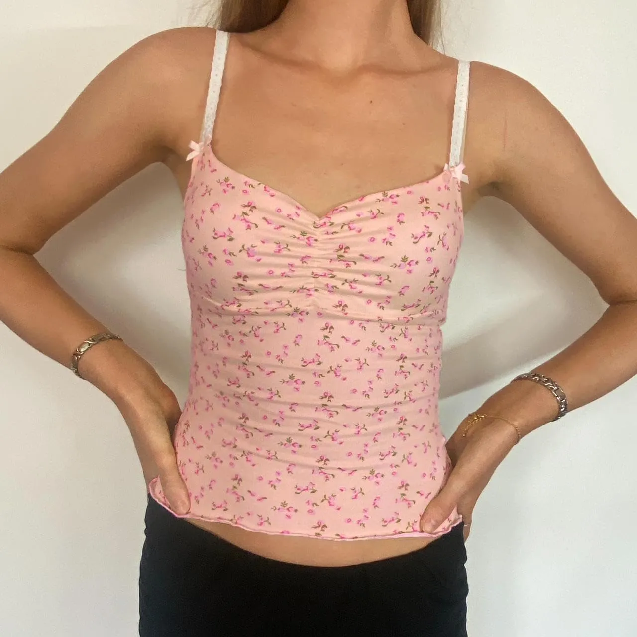 Womens Tank Tops Y2k Sexy Lace Spaghetti Strap Sleeveless Shirt Summer Going Out Slim Fit Crop Aesthetic Camisole
