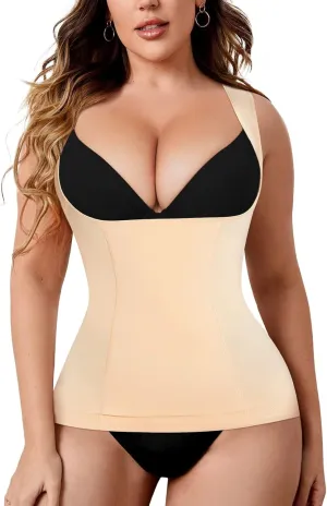 Women's Tummy Control Shapewear Tank Tops Underbust Body Shaper Slimming Compression Camisole Fajas Waist Trainer